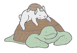 Realistic Hare and Tortoise sticker #10029057