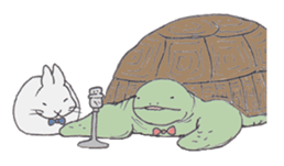 Realistic Hare and Tortoise sticker #10029059