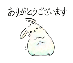light-colored rabbit sticker #10029385