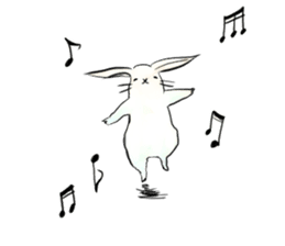 light-colored rabbit sticker #10029390