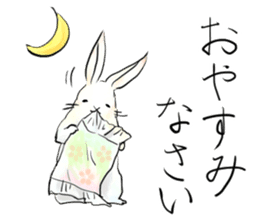 light-colored rabbit sticker #10029392