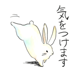light-colored rabbit sticker #10029395