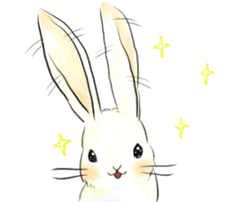 light-colored rabbit sticker #10029396