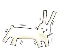 light-colored rabbit sticker #10029404