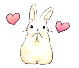 light-colored rabbit sticker #10029412
