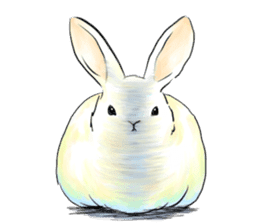 light-colored rabbit sticker #10029413