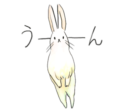 light-colored rabbit sticker #10029414