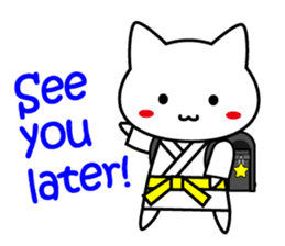 Martial arts uniformed CAT(English ver.) sticker #10029788