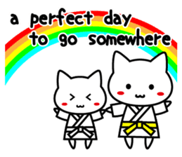 Martial arts uniformed CAT(English ver.) sticker #10029802