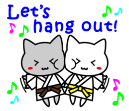 Martial arts uniformed CAT(English ver.) sticker #10029810