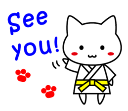 Martial arts uniformed CAT(English ver.) sticker #10029823