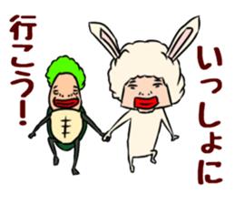Rabbit? and turtle? sticker #10029947