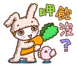 Cute rabbit of Chinese. sticker #10031088