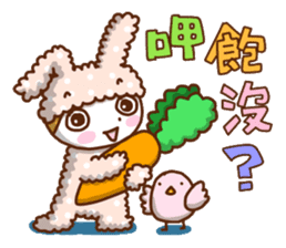 Cute rabbit of Chinese. sticker #10031088