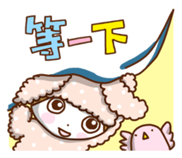 Cute rabbit of Chinese. sticker #10031096