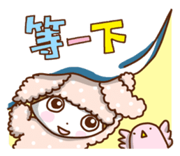 Cute rabbit of Chinese. sticker #10031096