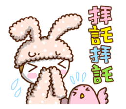 Cute rabbit of Chinese. sticker #10031098