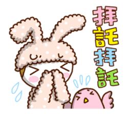 Cute rabbit of Chinese. sticker #10031098