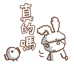 Cute rabbit of Chinese. sticker #10031103