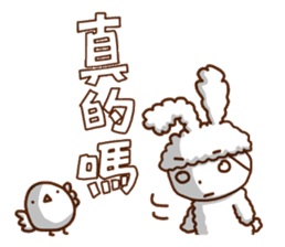 Cute rabbit of Chinese. sticker #10031103