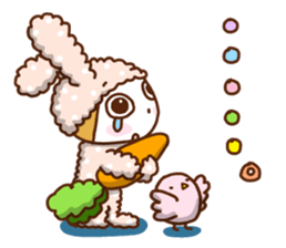 Cute rabbit of Chinese. sticker #10031105