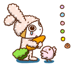 Cute rabbit of Chinese. sticker #10031105