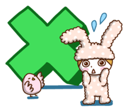 Cute rabbit of Chinese. sticker #10031111