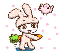 Cute rabbit of Chinese. sticker #10031119