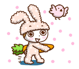 Cute rabbit of Chinese. sticker #10031119