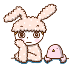 Cute rabbit of Chinese. sticker #10031122