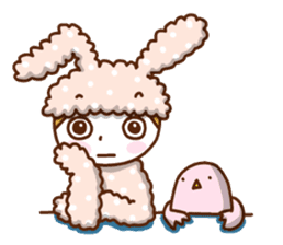 Cute rabbit of Chinese. sticker #10031122