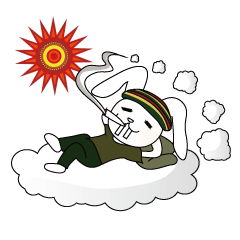 reggae's  red eye rabbit