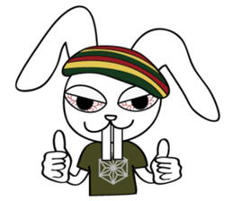 reggae's  red eye rabbit sticker #10031768