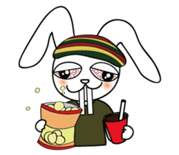 reggae's  red eye rabbit sticker #10031775