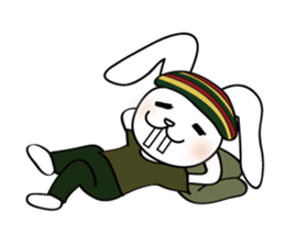 reggae's  red eye rabbit sticker #10031776