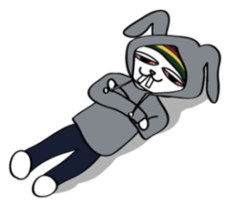reggae's  red eye rabbit sticker #10031778