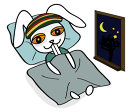 reggae's  red eye rabbit sticker #10031779
