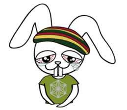 reggae's  red eye rabbit sticker #10031780
