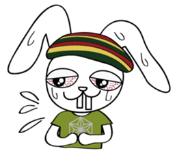 reggae's  red eye rabbit sticker #10031783