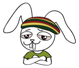 reggae's  red eye rabbit sticker #10031784