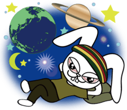 reggae's  red eye rabbit sticker #10031787