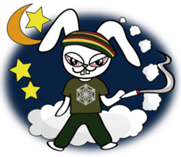 reggae's  red eye rabbit sticker #10031790
