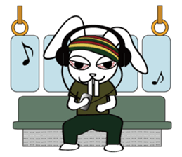 reggae's  red eye rabbit sticker #10031792