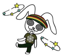 reggae's  red eye rabbit sticker #10031794