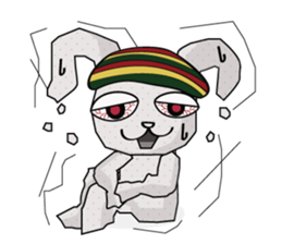 reggae's  red eye rabbit sticker #10031795