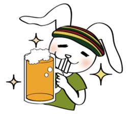 reggae's  red eye rabbit sticker #10031797