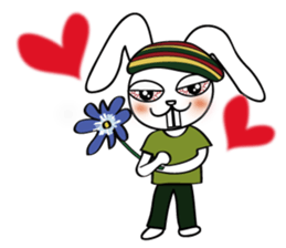 reggae's  red eye rabbit sticker #10031798