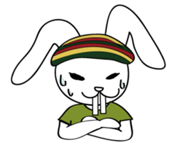 reggae's  red eye rabbit sticker #10031804