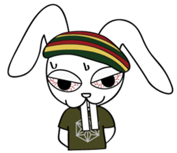 reggae's  red eye rabbit sticker #10031805