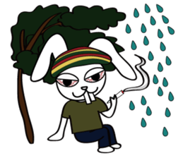 reggae's  red eye rabbit sticker #10031806